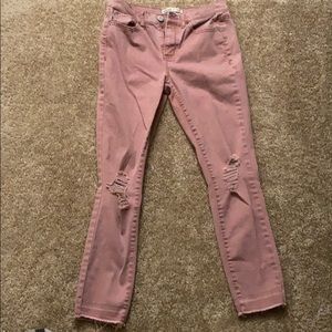 Ripped Pink Mudd Jeans